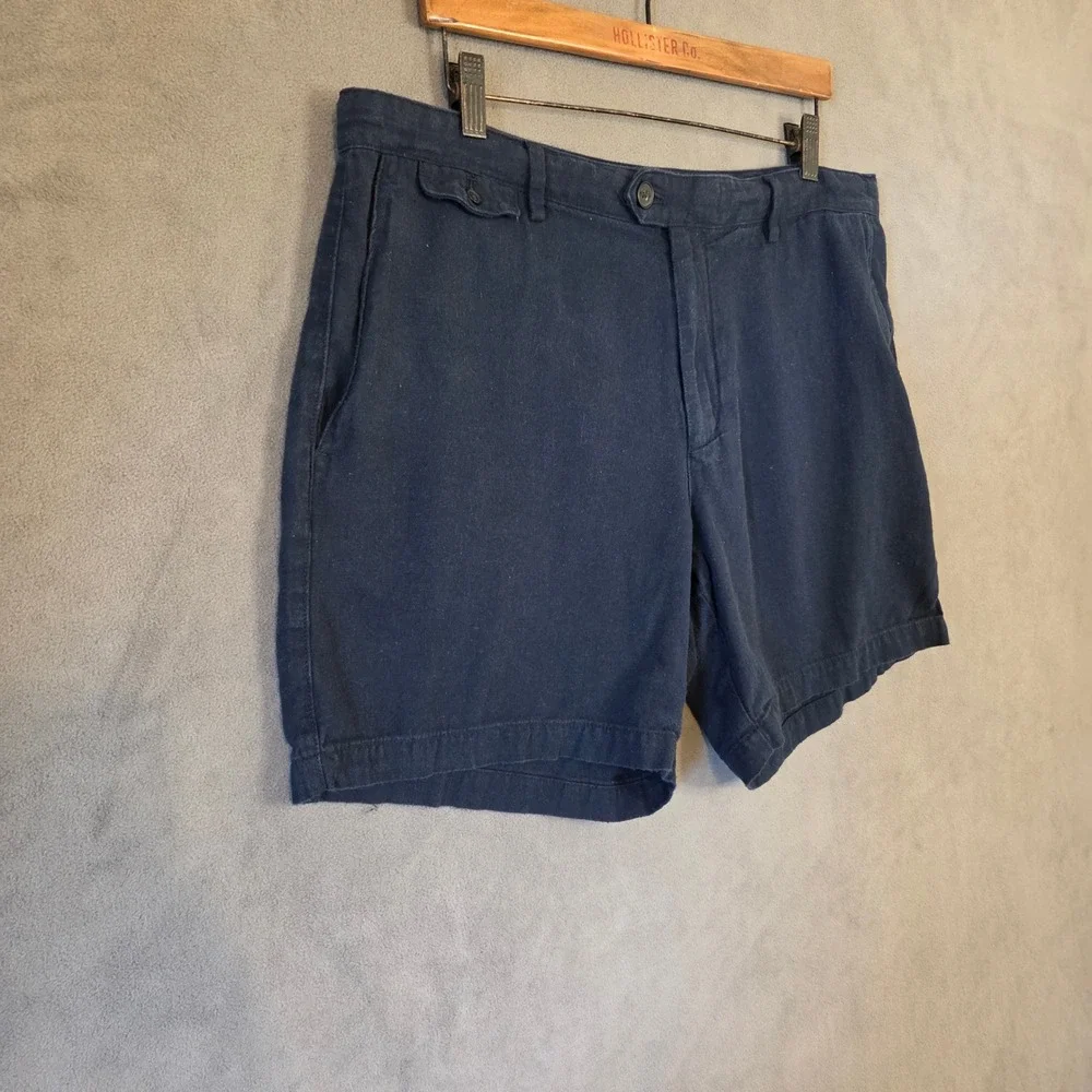 Banana Republic Linen Blend Shorts Men's 36 Casual Preppy Coastal Lightweight